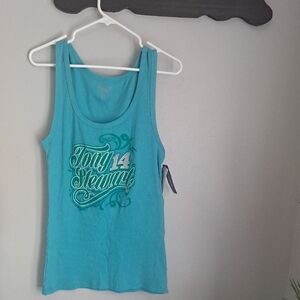 Nascar Tony Stewart 14 Women's Blue Tank Top Size XL NEW